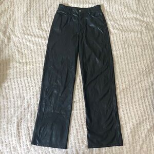 Garage Faux Leather Straight Leg Pants
